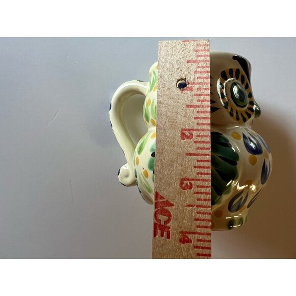 Vintage Handpainted talavera Owl Mug made in Mexico signed AI Gio pottery - Picture 9 of 11